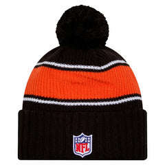 Cincinnati Bengals New Era 2024 Sideline Cuffed Knit Hat with Pom