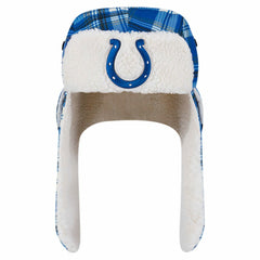 Indianapolis Colts New Era Sideline Plaid Sherpa Trapper Hat