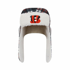 Cincinnati Bengals New Era Sideline Plaid Sherpa Trapper Hat
