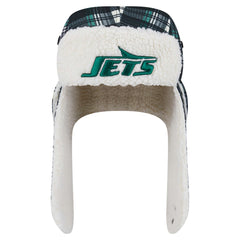 New York Jets New Era Sideline Plaid Sherpa Trapper Hat