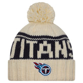 Tennessee Titans New Era Women's 2024 Sideline Cuffed Knit Hat with Pom
