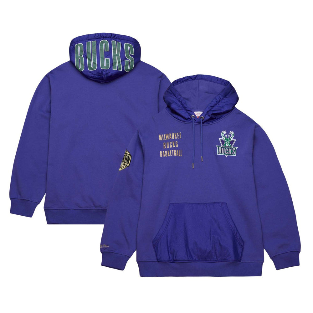 Milwaukee Bucks Team OG 2.0 Vintage Logo Fleece Pullover Hoodie New