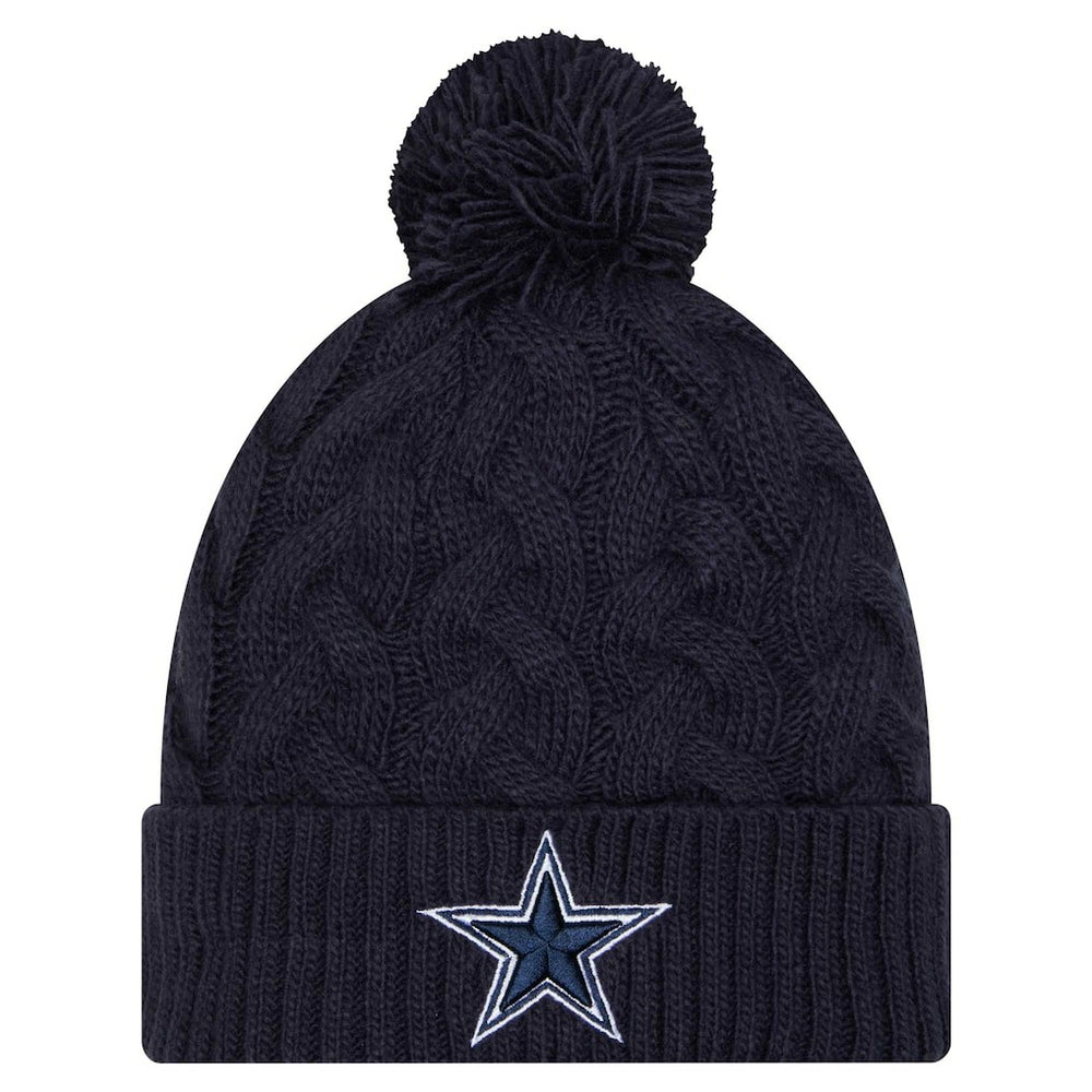 Dallas Cowboys New Era Women's Cable Knit Hat with Pom
