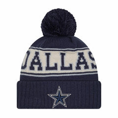 Dallas Cowboys New Era Retro Cuffed Knit Hat with Pom