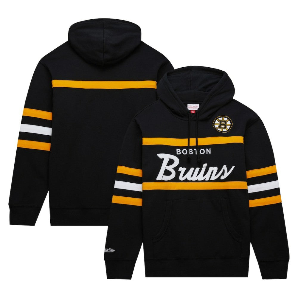 Boston Bruins Mitchell & Ness Head Coach Pullover Hoodie On Sale