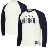 Seattle Kraken Mitchell & Ness Legendary Slub Vintage Raglan Long Sleeve T-Shirt Discount