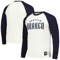 Seattle Kraken Mitchell & Ness Legendary Slub Vintage Raglan Long Sleeve T-Shirt Discount