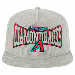 New Era Arizona Diamondbacks Gray Corduroy Golfer Snapback Hat | MLB For sale