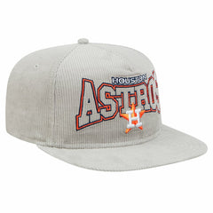 New Era Houston Astros Gray Corduroy Golfer Snapback Hat | MLB Sale