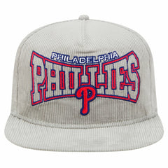 New Era Philadelphia Phillies Gray Corduroy Golfer Snapback Hat | MLB For sale