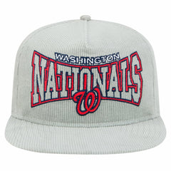 New Era Washington Nationals Gray Corduroy Golfer Snapback Hat | MLB Outlet