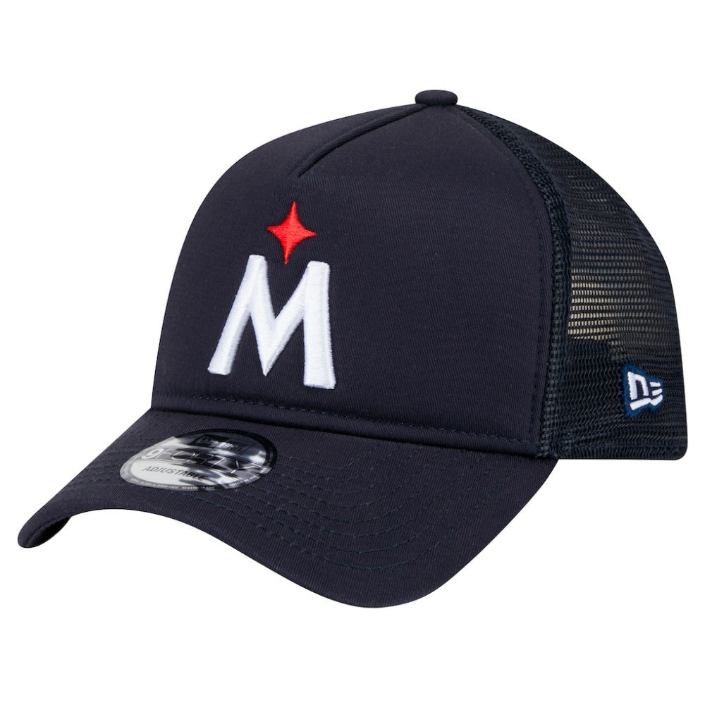 Minnesota Twins New Era 9FORTY A-Frame Trucker Adjustable Hat | MLB For sale