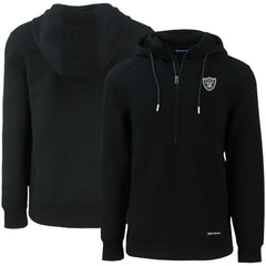 Las Vegas Raiders Cutter & Buck Primary Mark Roam Eco Recycled Half-Zip Pullover Hoodie