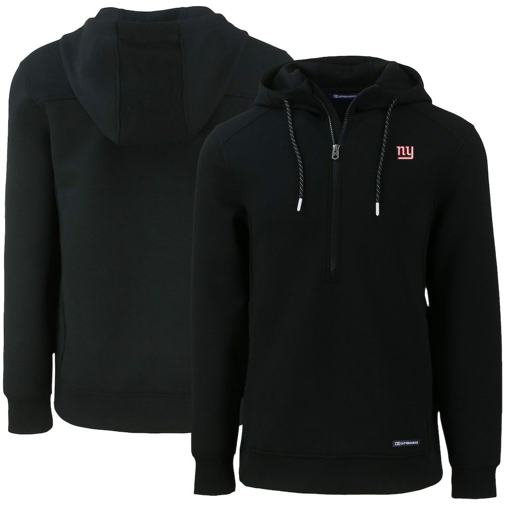 New York Giants Cutter & Buck Primary Mark Roam Eco Recycled Half-Zip Pullover Hoodie