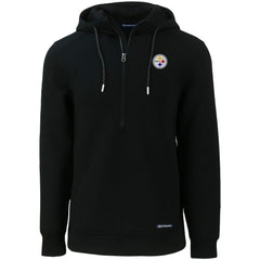 Pittsburgh Steelers Cutter & Buck Primary Mark Roam Eco Recycled Half-Zip Pullover Hoodie