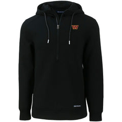 Washington Commanders Cutter & Buck Primary Mark Roam Eco Recycled Half-Zip Pullover Hoodie