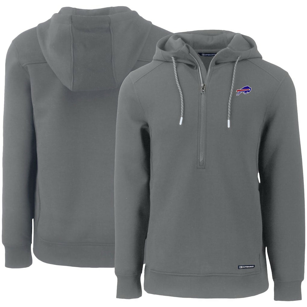 Buffalo Bills Cutter & Buck Primary Mark Roam Eco Recycled Half-Zip Pullover Hoodie