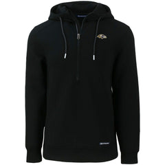 Baltimore Ravens Cutter & Buck Primary Mark Roam Eco Recycled Half-Zip Pullover Hoodie