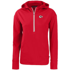 Kansas City Chiefs Cutter & Buck Women's Primary Mark Daybreak Eco Recycled Half-Zip Hoodie