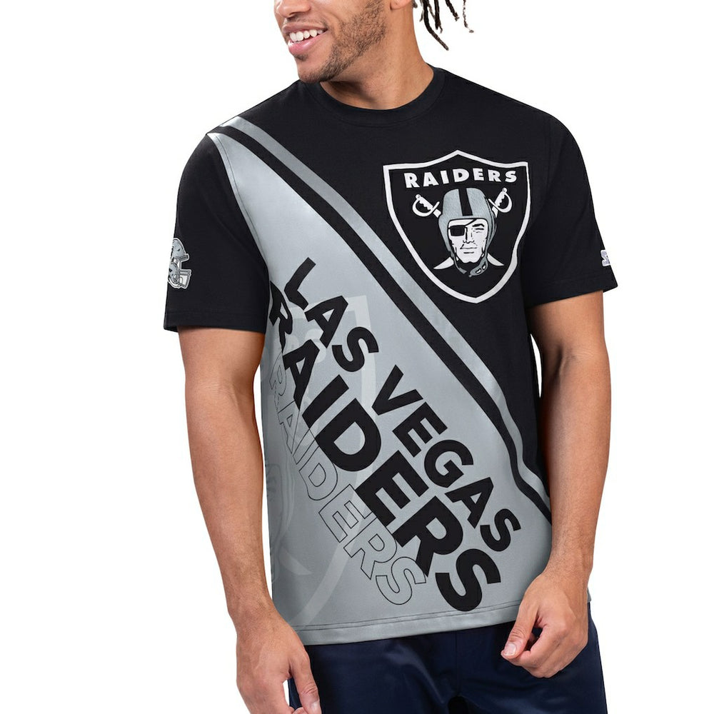 Las Vegas Raiders Starter Finish Line Extreme Graphic T-Shirt