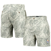Pittsburgh Steelers Margaritaville Sandwashed Monstera Print Amphib Shorts