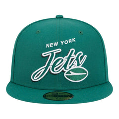 New York Jets New Era Script Sided 59FIFTY Fitted Hat