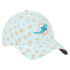 Miami Dolphins New Era Women's Active Leopard 9TWENTY Adjustable Hat