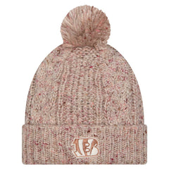 Cincinnati Bengals New Era Women's Trendy Tone Cuffed Knit Hat with Pom