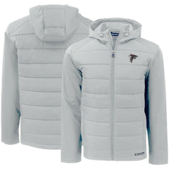 Atlanta Falcons Cutter & Buck Evoke PrimaLoft Hybrid Eco Softshell Recycled Full-Zip Hooded Jacket