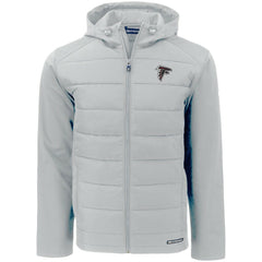 Atlanta Falcons Cutter & Buck Evoke PrimaLoft Hybrid Eco Softshell Recycled Full-Zip Hooded Jacket