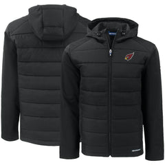 Arizona Cardinals Cutter & Buck Evoke PrimaLoft Hybrid Eco Softshell Recycled Full-Zip Hooded Jacket