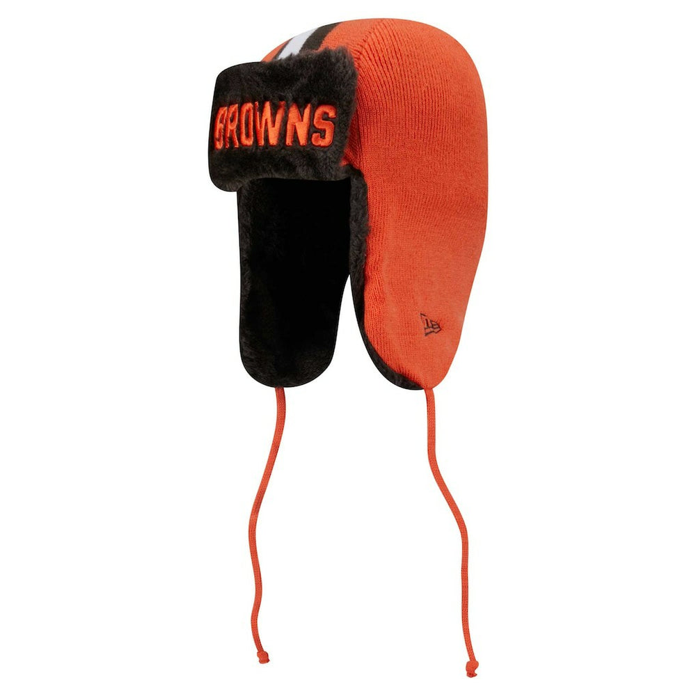 Cleveland Browns New Era Helmet Head Trapper Knit Hat