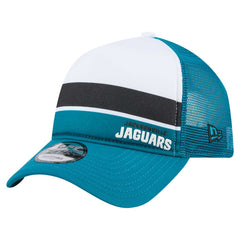 Jacksonville Jaguars New Era Youth Sport Night Color Block 9FORTY A-Frame Trucker Adjustable Hat
