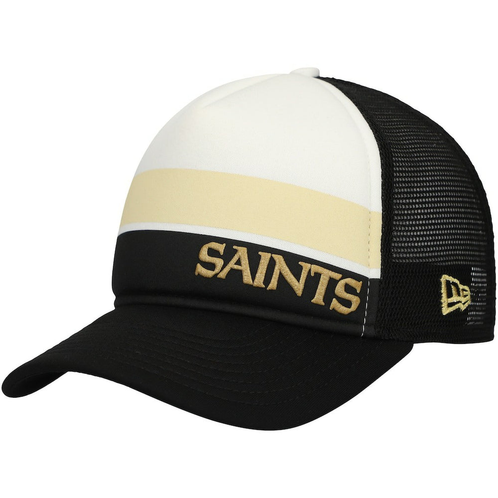 New Orleans Saints New Era Youth Sport Night Color Block 9FORTY A-Frame Trucker Adjustable Hat