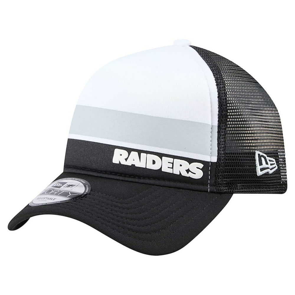 Las Vegas Raiders New Era Youth Sport Night Color Block 9FORTY A-Frame Trucker Adjustable Hat