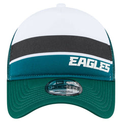 Philadelphia Eagles New Era Youth Sport Night Color Block 9FORTY A-Frame Trucker Adjustable Hat