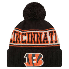 Cincinnati Bengals New Era Youth Retro Cuffed Knit Hat with Pom