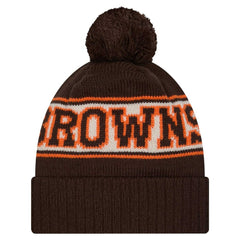Cleveland Browns New Era Youth Retro Cuffed Knit Hat with Pom
