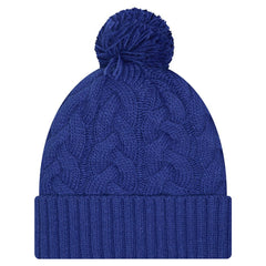 New York Giants New Era Girls Youth Cabled Cuffed Knit Hat with Pom