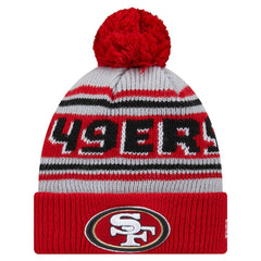 San Francisco 49ers New Era Youth Main Cuffed Knit Hat with Pom