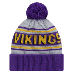 Minnesota Vikings New Era Youth Main Cuffed Knit Hat with Pom