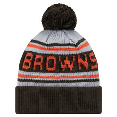 Cleveland Browns New Era Youth Main Cuffed Knit Hat with Pom