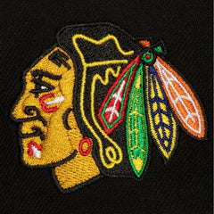 Chicago Blackhawks Mitchell & Ness Retro Script Colorblock Snapback Hat Sale