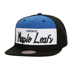 Toronto Maple Leafs Mitchell & Ness Retro Script Colorblock Snapback Hat Sale