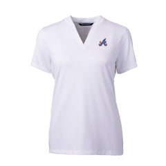 Atlanta Braves Cutter & Buck Women's City Connect DryTec Forge Stretch V-Neck Blade Top | MLB New