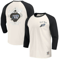 Tampa Bay Rays Darius Rucker Collection by Fanatics Cooperstown Collection Raglan 3/4-Sleeve T-Shirt | MLB Outlet