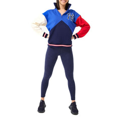 New York Yankees Terez Women's Classic Colorblock Quarter-Zip Sweatshirt | MLB For sale