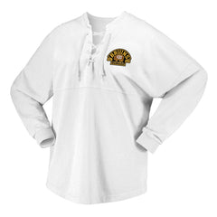 Boston Bruins Fanatics Women's 100th Anniversary Spirit Jersey T-Shirt Outlet