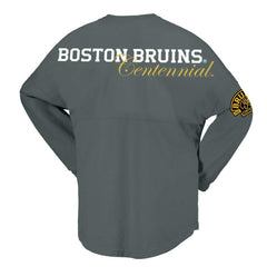 Boston Bruins Fanatics Women's 100th Anniversary Spirit Jersey T-Shirt Sale
