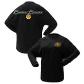 Boston Bruins Fanatics Women's 100th Anniversary Sparkle Spirit Jersey T-Shirt On Sale